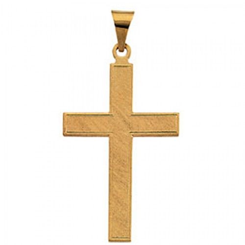 14k Yellow Gold Sacred Cross Pendant - 0.8 Grams