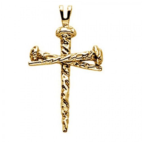 34mm Cross Pendant in 10k Yellow Gold - Men & Ladies