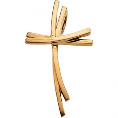 29mm Cross Pendant in 14k Yellow Gold - Gentlemen & Ladies