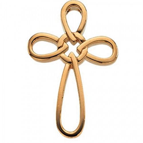 34mm Cross Pendant in 14k Yellow Gold - Men & Ladies