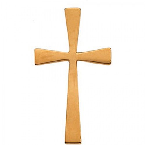 18mm Cross Pendant in 14k Yellow Gold - Men & Ladies