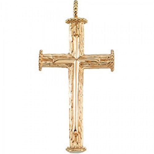 39mm Cross Pendant in 14k Yellow Gold - Men & Ladies