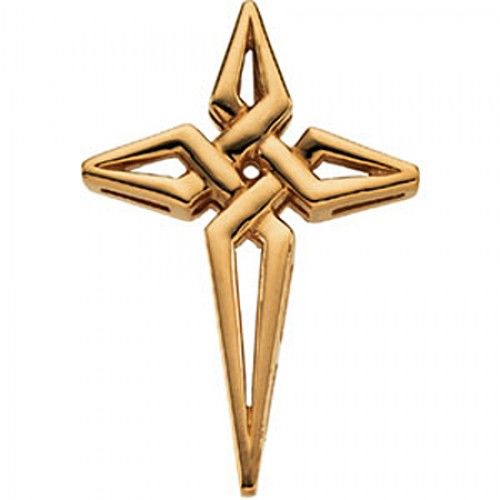 29mm Cross Pendant in 14k Yellow Gold - Men & Ladies