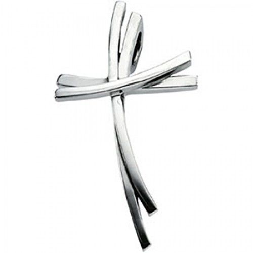 29mm Cross Pendant in 14k White Gold - Gentlemen & Ladies