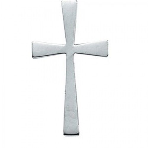 18mm Cross Pendant in 14k White Gold - Men & Ladies