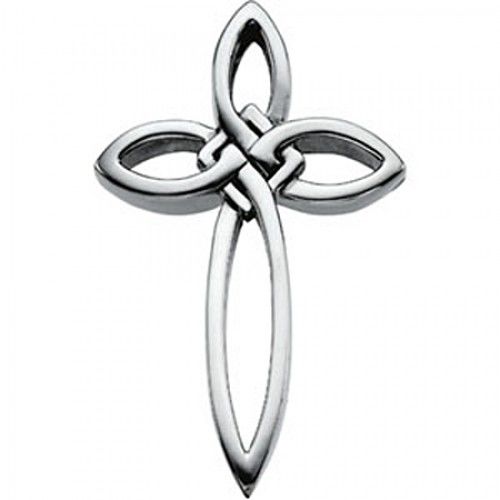 36mm Cross Pendant in Sterling Silver - Men & Ladies