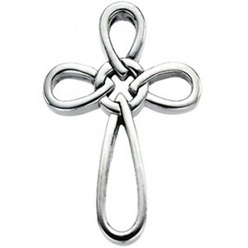 34mm Cross Pendant in Sterling Silver - Men & Ladies