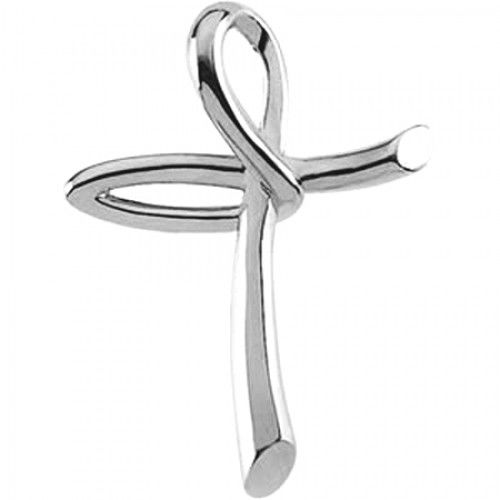 26mm Cross Pendant in Sterling Silver - Men & Ladies