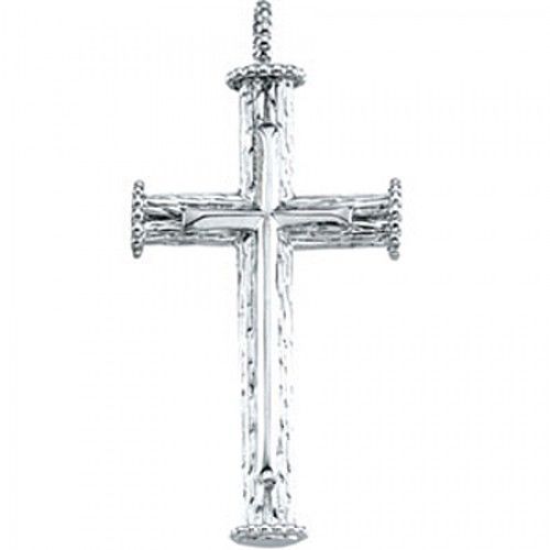 39mm Cross Pendant in Sterling Silver - Men & Ladies