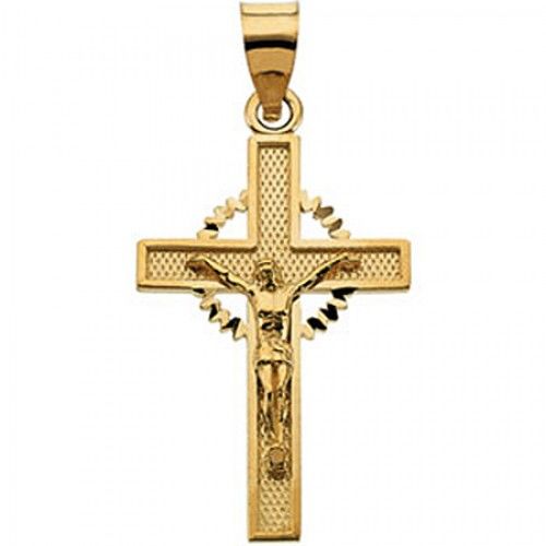 Humble 14k Yellow Gold Crucifix Pendant - 3.2 Grams