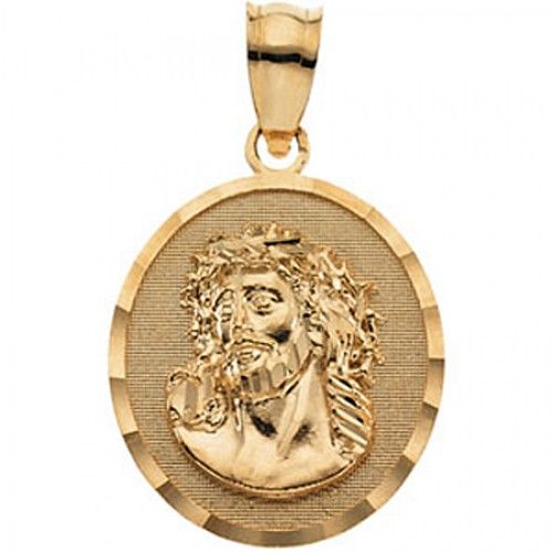 Ecce Homo Pendant - 14k Yellow Gold - 25.00 X 23.00 Mm