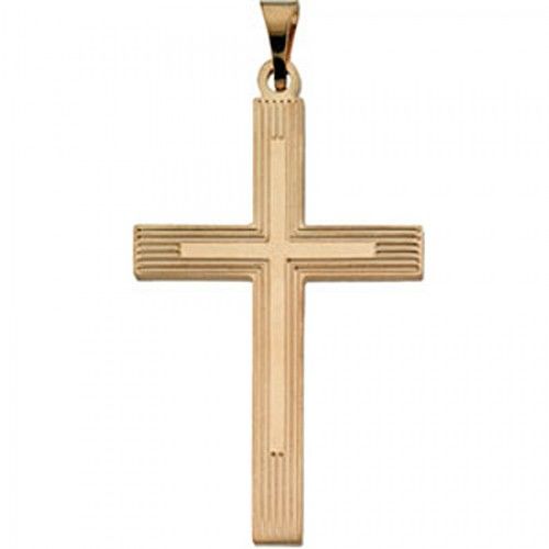 Cross Pendant - 14k Yellow Gold - 32.00 X 21.00 Mm
