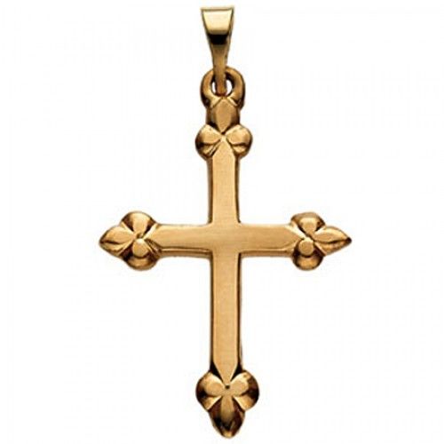 Cross Pendant - 14k Yellow Gold - 21.00 X 16.00 Mm