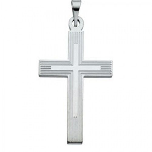 Cross Pendant - Sterling Silver - 17.00 X 11.00 Mm