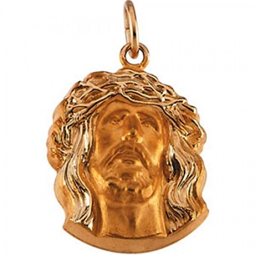 14k Yellow Gold Crown of Thorns Pendant 19.00 X 14.00mm