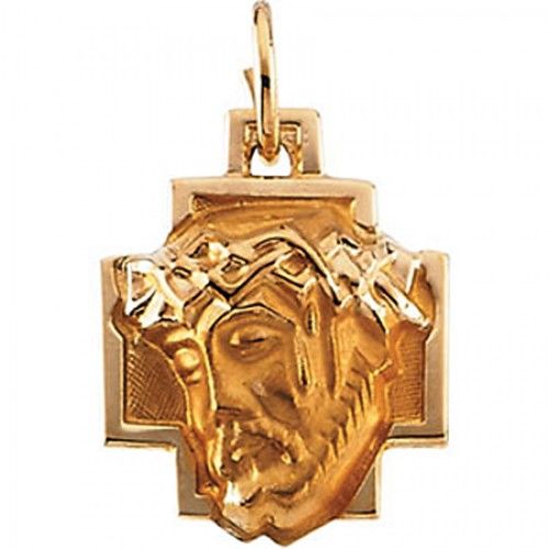 New 14k Yellow Gold Cross Pendant - 12.00 X 12.00 Mm