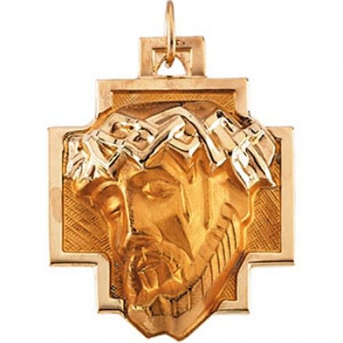 New 14k Yellow Gold Cross Pendant - 24.00 X 23.00 Mm