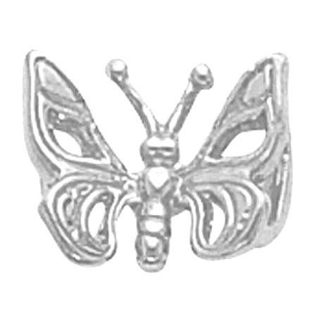 14k White Gold Butterfly Pendant 10.00 X 12.00mm New