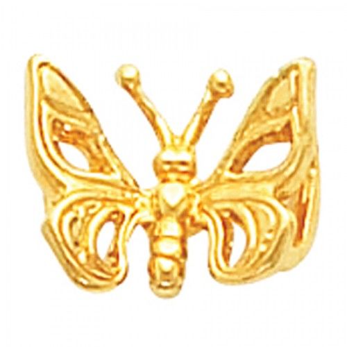 14k Yellow Gold Butterfly Pendant 10.00 X 12.00mm New