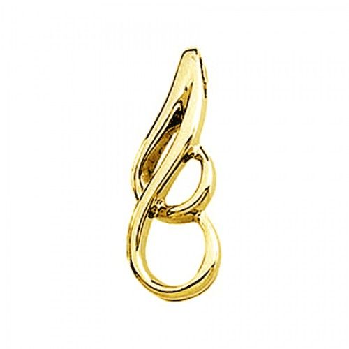 14k Yellow Gold Fashion Pendant 22.00 X 08.00mm New