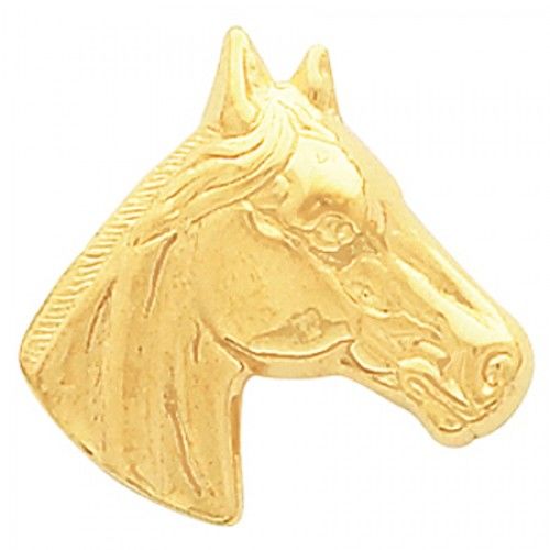 14k Yellow Gold Horse Head Pendant 23.00 X 23.00mm New