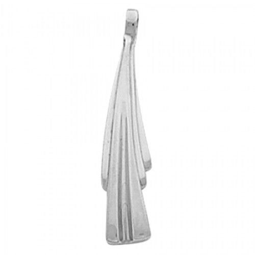 14k White Gold Freeform Pendant 26.00 X 05.00mm New