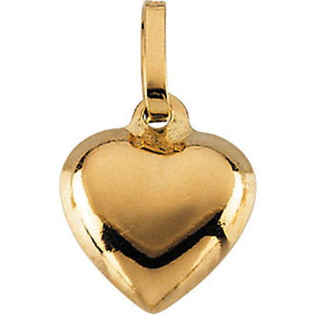 Attractive Heart Pendant in 14k Yellow Gold