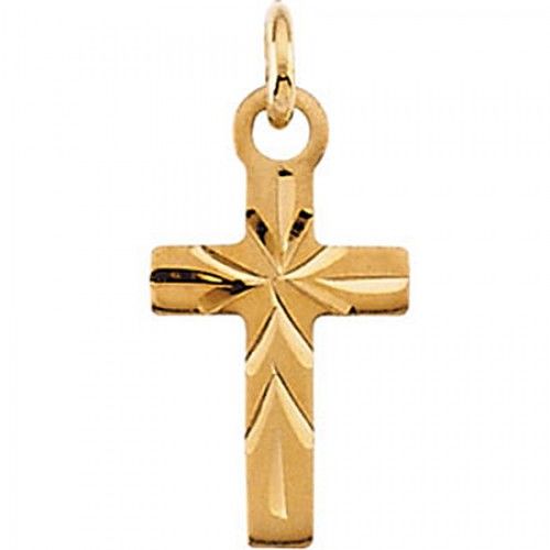 Outstanding Cross Pendant in 14k Yellow Gold
