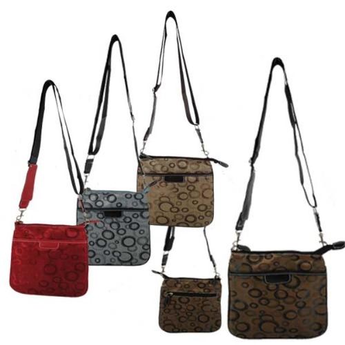 Womans Cross Body Circle Print Bag Case Pack 24