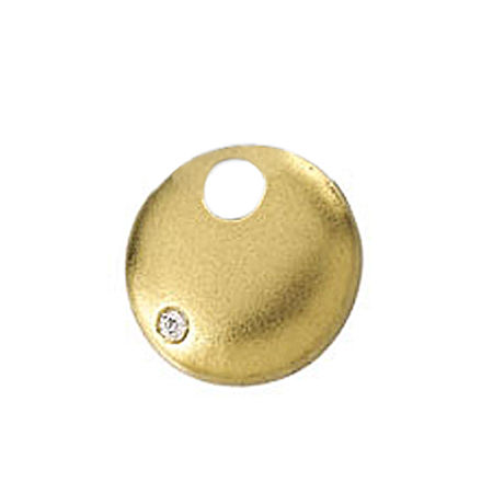New 14k Yellow Gold Diamond Pendant - .03 Ct