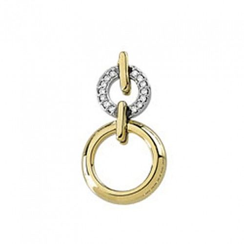 New 14k Two Tone Gold Diamond Pendant - .07cttw
