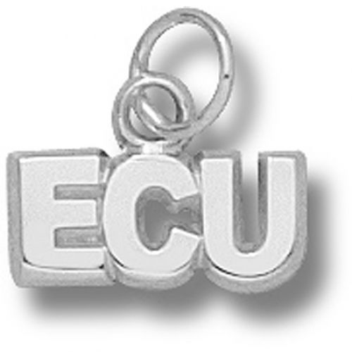 Ecu"" East Carolina Univ. Pirates Pendant - Sterling Silver