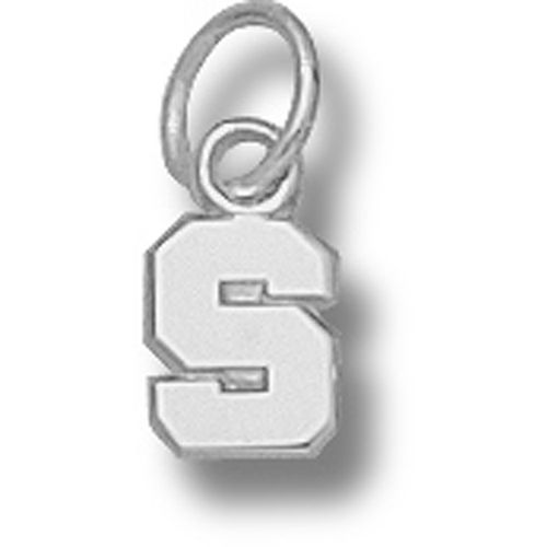 Sterling Silver ""S"" Michigan State Univ. Spartans Pendant