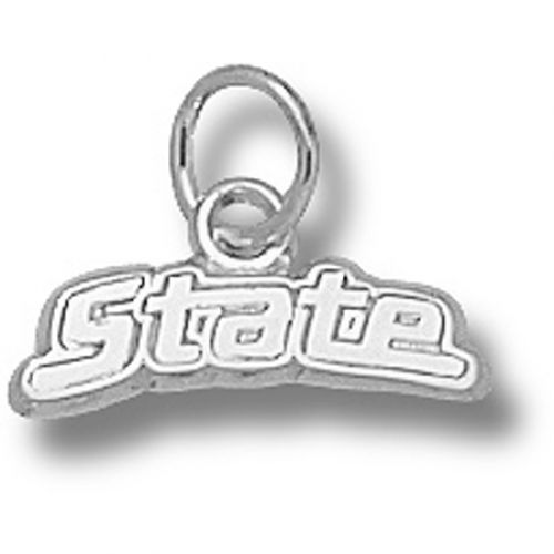 Sterling Silver ""State"" Michigan State Univ. Spartans Pendant