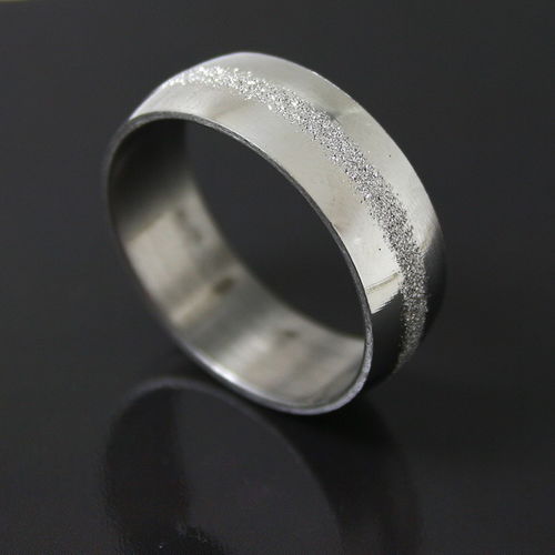 Elegant Mens /Unisex Titanium Steel Band Ring Sz 8