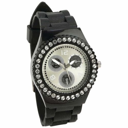 Navarre&trade; Crystal-Studded, Large Face Watch