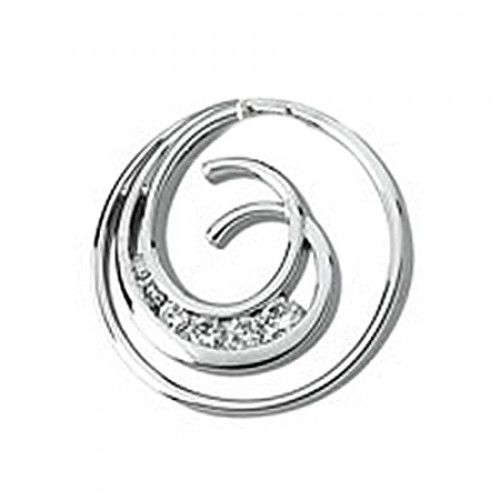 New 14k White Gold Diamond Journey Pendant - 1/3 Cttw