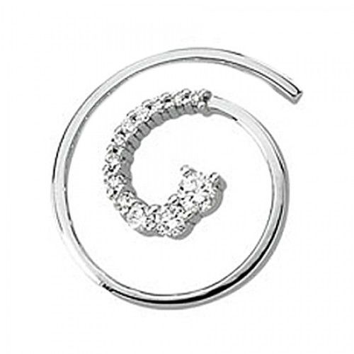 14k White Gold Diamond Life Journey Pendant - 1/2 Cttw