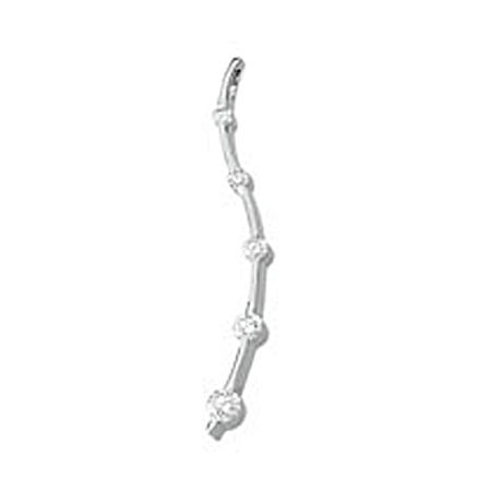New 14k White Gold Diamond Life Journey Pendant - 1/2 Cttw