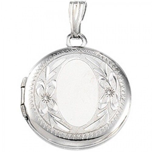 New Sterling Silver Round Shaped Locket - 24mm