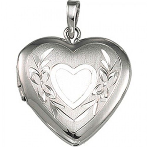 New Sterling Silver Heart Shaped Locket - 22mm
