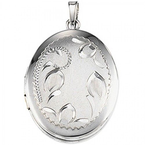 New Sterling Silver Oval Shaped Locket - 26mm