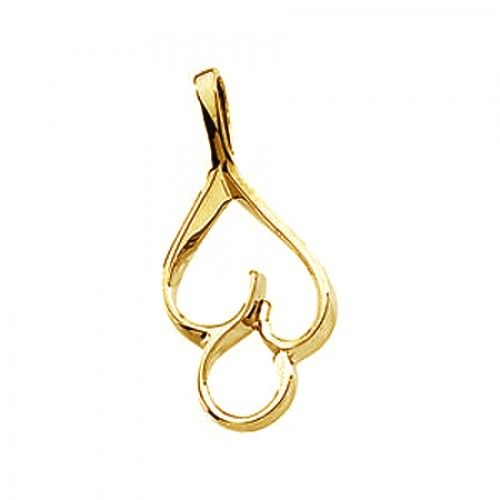 Women'S 14k Yellow Gold Freeform Pendant - 2.3 Grams