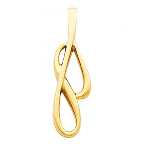 Women'S 14k Yellow Gold Freeform Pendant - 2.8 Grams