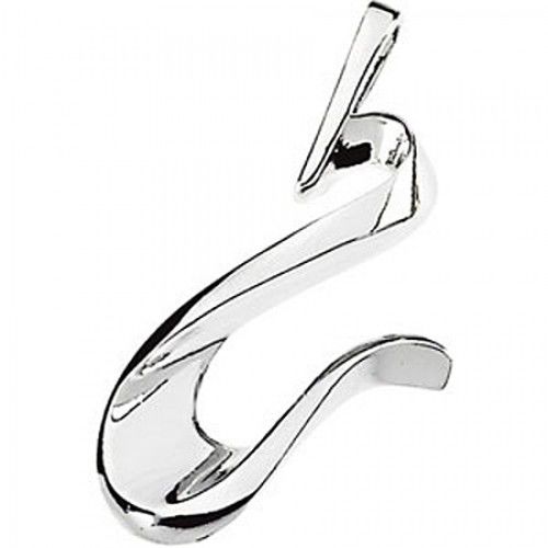 Womans 14k White Gold Freeform Pendant - 2.9 Grams