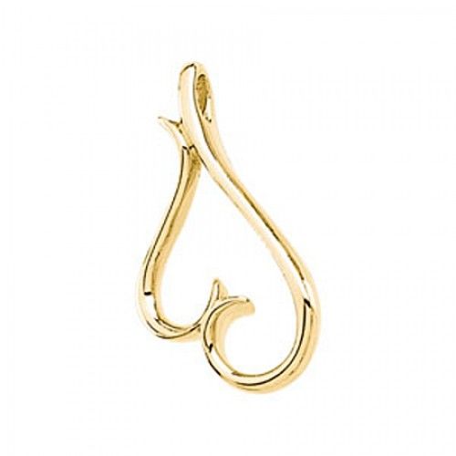 Womans 14k Yellow Gold Freeform Pendant - 1.9 Grams