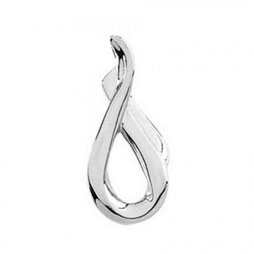 Womans 14k White Gold Freeform Pendant - 4 Grams
