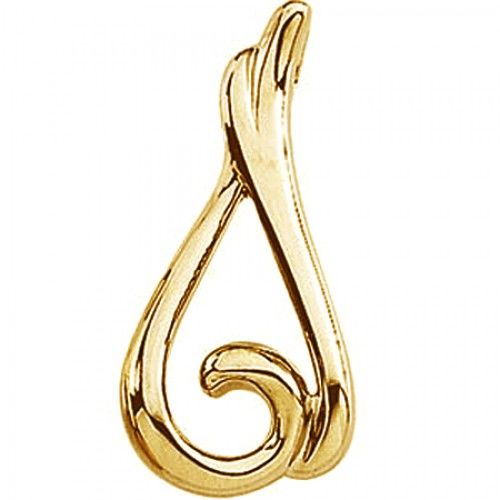 Womans 14k Yellow Gold Freeform Pendant - 3.2 Grams