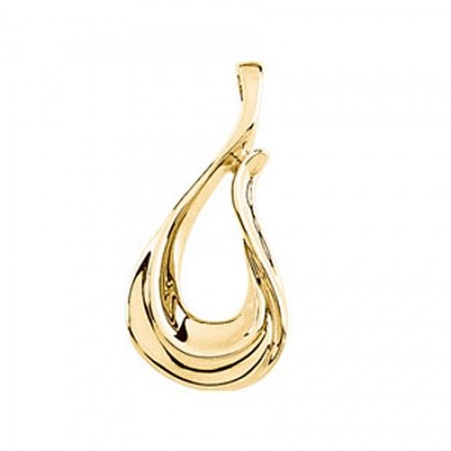 Ladies' 14k Yellow Gold Drop Fashion Pendant - 4 Grams