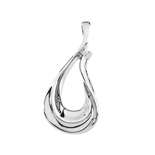 Womans 14k White Gold Freeform Fashion Pendant 3 Grams